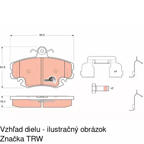 Brzdové dosky POLCAR S70-0006 - obr. 5