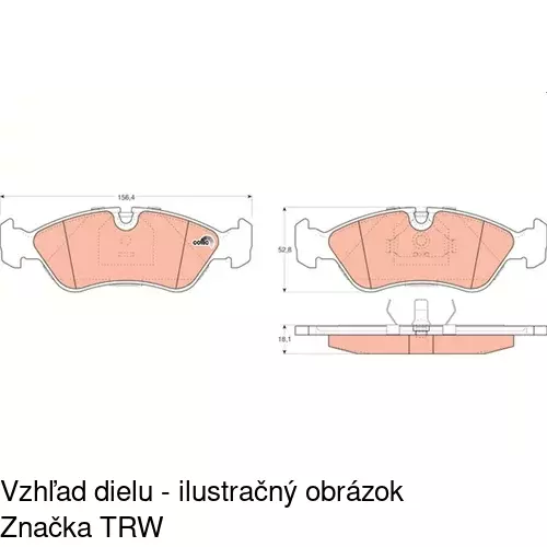 Brzdové dosky POLCAR S70-0026 - obr. 2