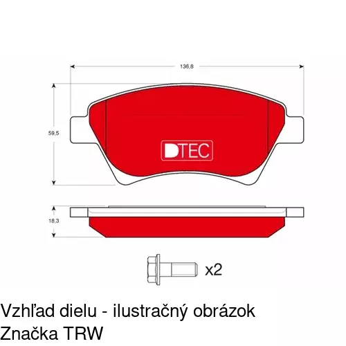 Brzdové dosky POLCAR S70-0040 - obr. 5