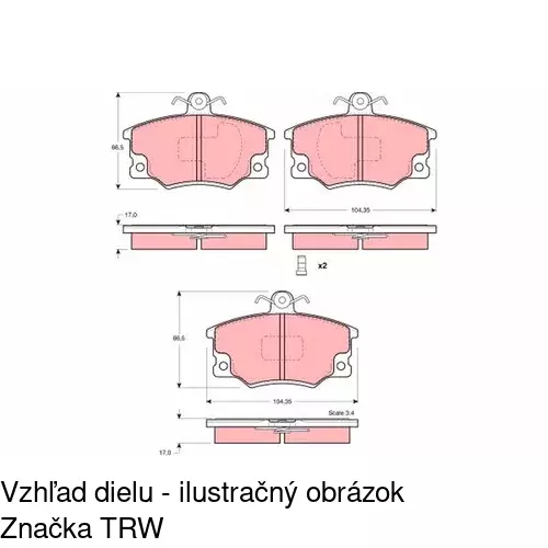 Brzdové dosky POLCAR S70-0075