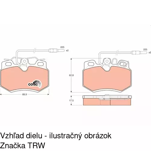 Brzdové dosky POLCAR S70-0120 - obr. 3