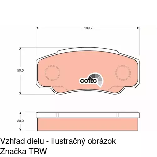 Brzdové dosky POLCAR S70-0173 - obr. 2