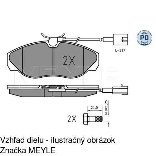 Brzdové dosky POLCAR S70-0243 - obr. 2