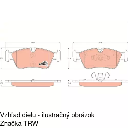 Brzdové dosky POLCAR S70-0252 - obr. 3