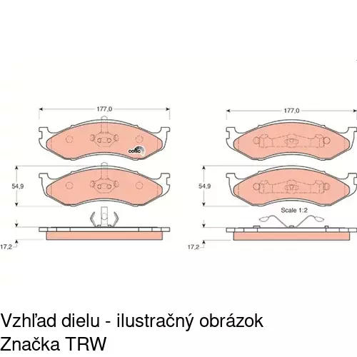 Brzdové dosky POLCAR S70-0255