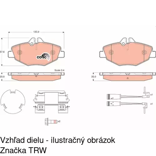 Brzdové dosky POLCAR S70-0258 - obr. 2