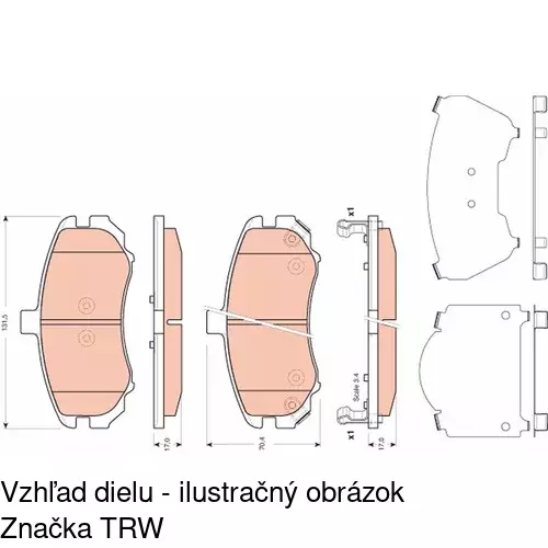 Brzdové dosky POLCAR S70-0264 - obr. 5