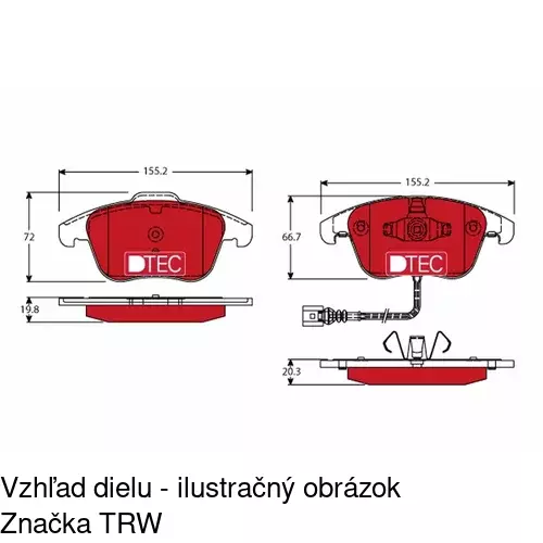 Brzdové dosky POLCAR S70-0305 - obr. 5