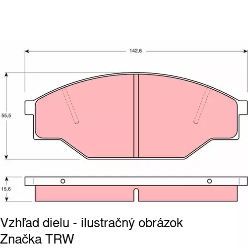 Brzdové dosky POLCAR S70-0342 - obr. 2