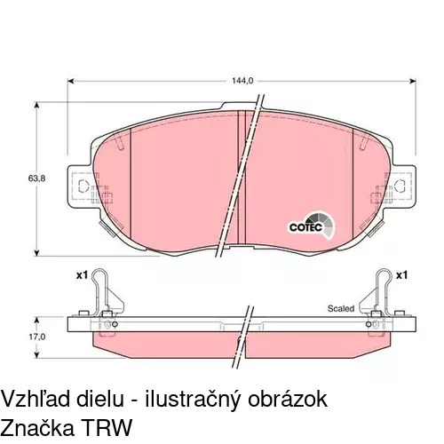 Brzdové dosky POLCAR S70-0426 - obr. 1