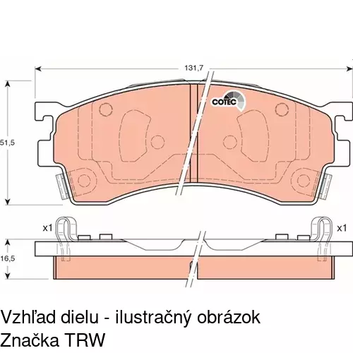 Brzdové dosky POLCAR S70-0429 - obr. 3