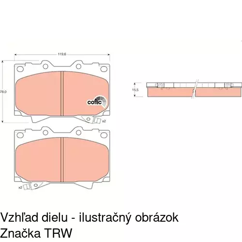 Brzdové dosky POLCAR S70-0454