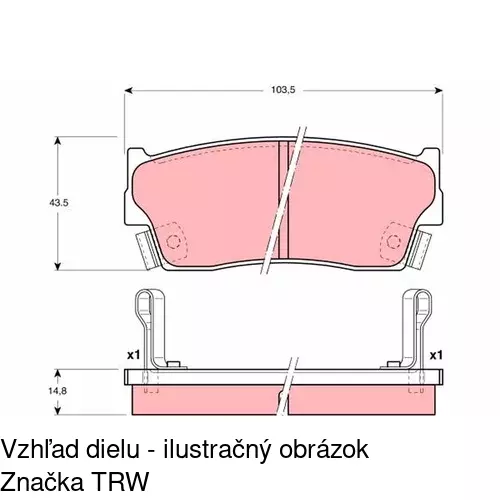 Brzdové dosky POLCAR S70-0476 - obr. 1