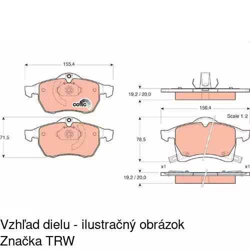 Brzdové dosky POLCAR S70-0481 - obr. 3