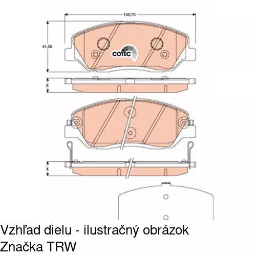 Brzdové dosky POLCAR S70-0510 - obr. 3