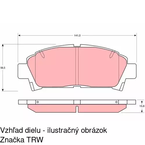 Brzdové dosky POLCAR S70-0516 - obr. 2