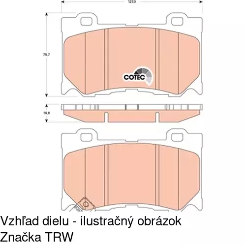 Brzdové dosky POLCAR S70-0555