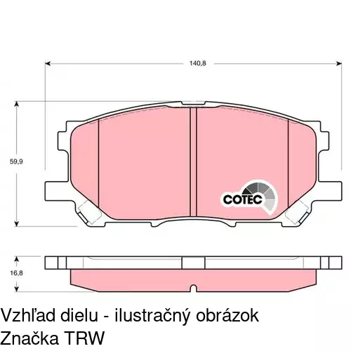 Brzdové dosky POLCAR S70-0557 - obr. 2