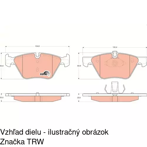 Brzdové dosky POLCAR S70-0592 - obr. 5