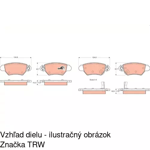 Brzdové dosky POLCAR S70-1054 - obr. 5