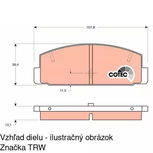 Brzdové dosky POLCAR S70-1105 - obr. 5