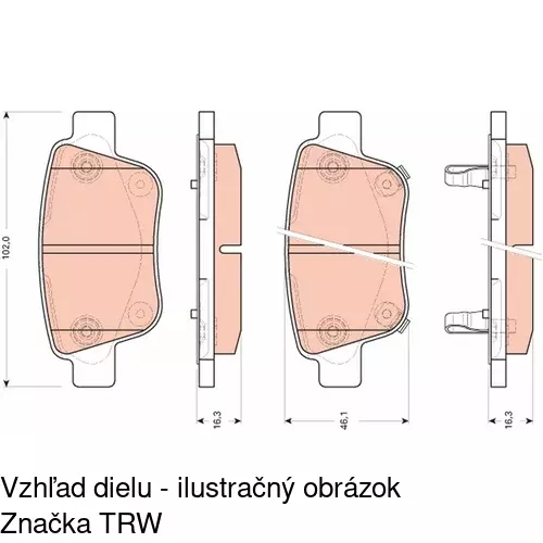 Brzdové dosky POLCAR S70-1170 - obr. 5