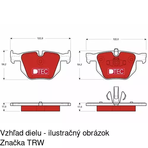 Brzdové dosky POLCAR S70-1174 - obr. 3