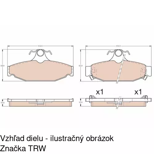 Brzdové dosky POLCAR S70-1357