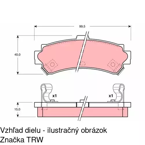 Brzdové dosky S70-1367 /POLCAR/