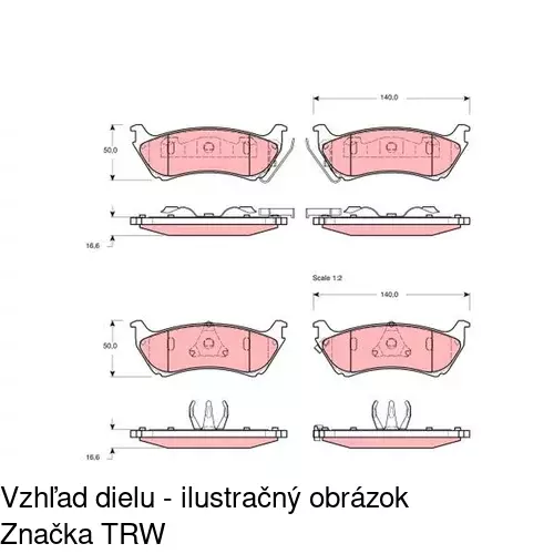 Brzdové dosky POLCAR S70-1431 - obr. 3