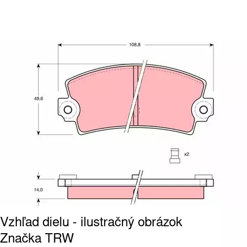 Brzdové dosky POLCAR S70-1460 - obr. 1