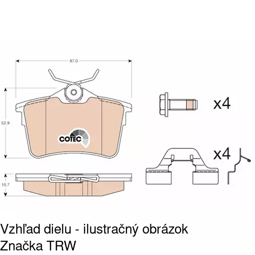 Brzdové dosky POLCAR S70-1488 - obr. 4