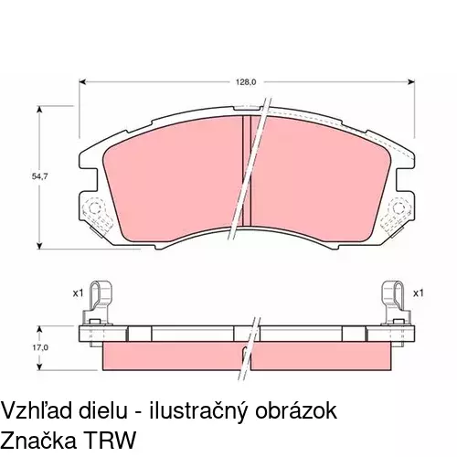 Brzdové dosky POLCAR S70-1578 - obr. 2