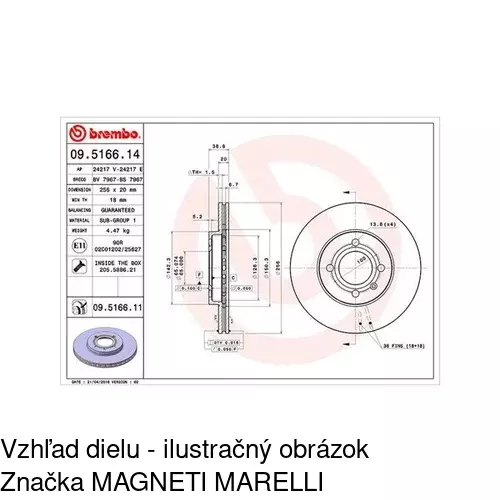 Brzdový kotúč POLCAR S71-0021S