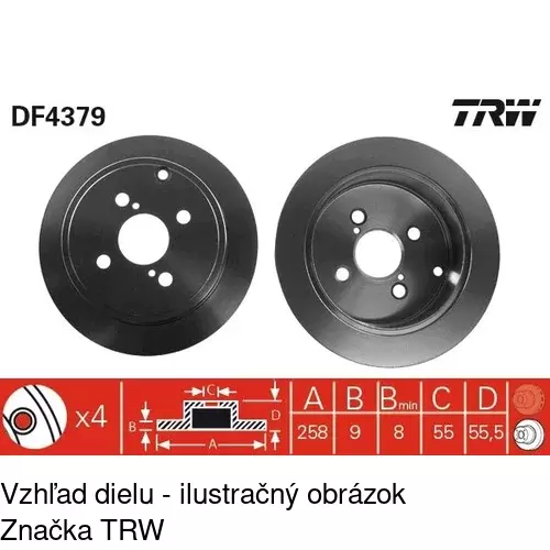 Brzdový kotúč POLCAR S71-0043 - obr. 2