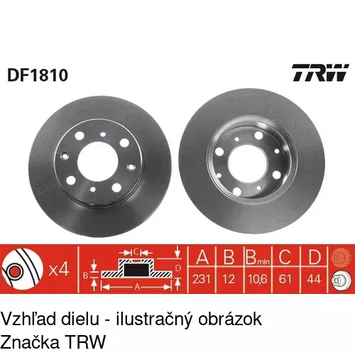 Brzdový kotúč POLCAR S71-0057 - obr. 4