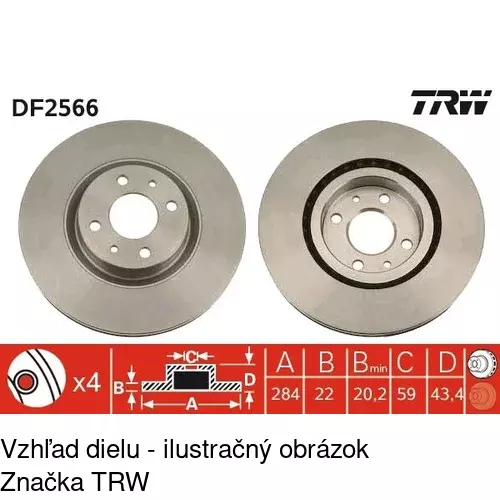 Brzdový kotúč POLCAR S71-0064 - obr. 1