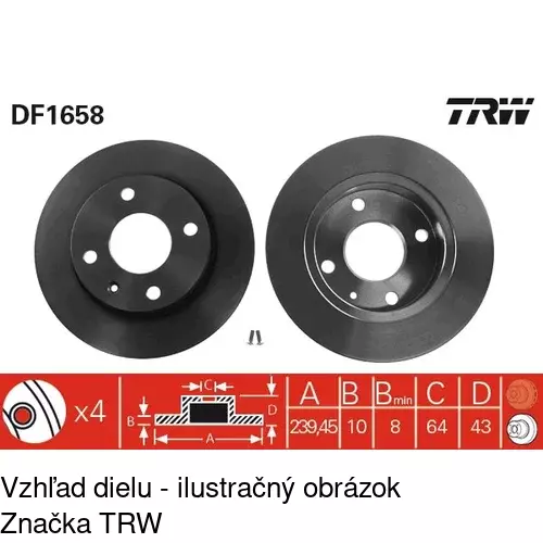 Brzdový kotúč POLCAR S71-0090