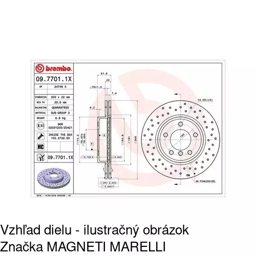 Brzdový kotúč POLCAR S71-0123 - obr. 1