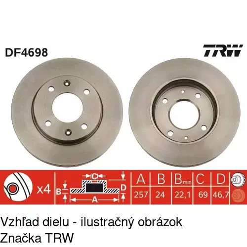 Brzdový kotúč POLCAR S71-0131 - obr. 2