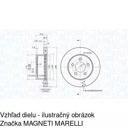 Brzdový kotúč POLCAR S71-0164 - obr. 1