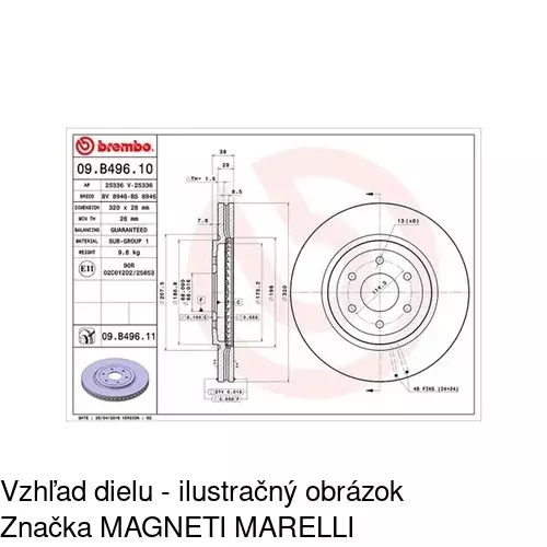 Brzdový kotúč POLCAR S71-0201 - obr. 4