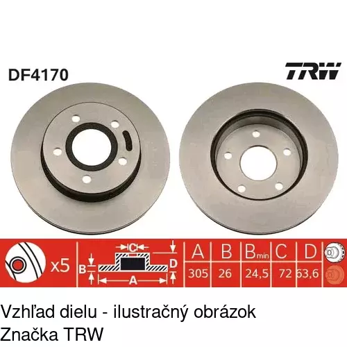 Brzdový kotúč POLCAR S71-0204 - obr. 3