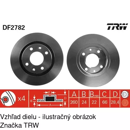 Brzdový kotúč S71-0251 /POLCAR/ - obr. 3