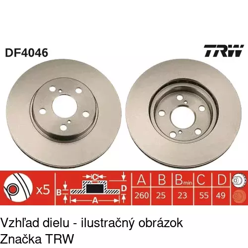 Brzdový kotúč S71-0252 /POLCAR/ - obr. 3