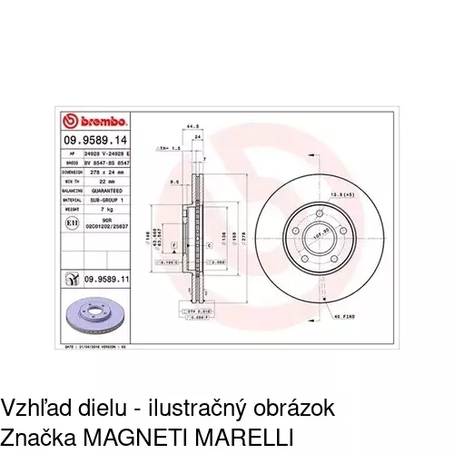 Brzdový kotúč POLCAR S71-0272