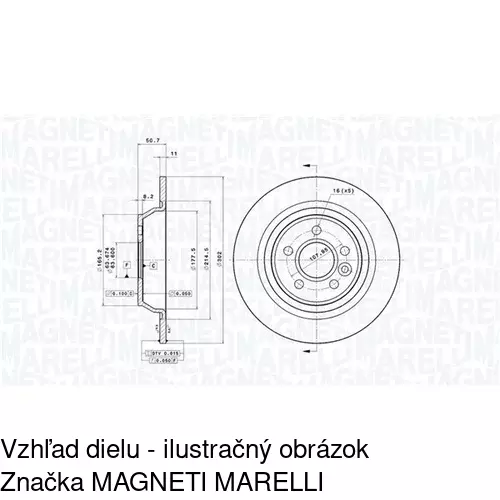 Brzdový kotúč POLCAR S71-1167