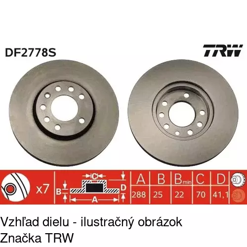 Brzdový kotúč POLCAR S71-1174 - obr. 5