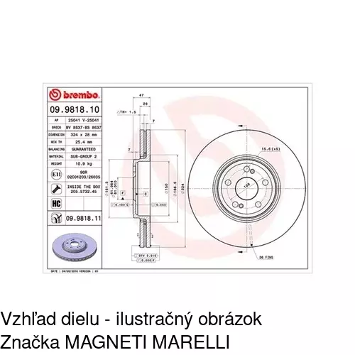 Brzdový kotúč POLCAR S71-1179 - obr. 2