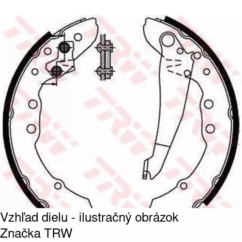 Brzdové čeľuste POLCAR S72-1015 - obr. 2